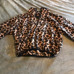 LA hearts leopard print fleece XS